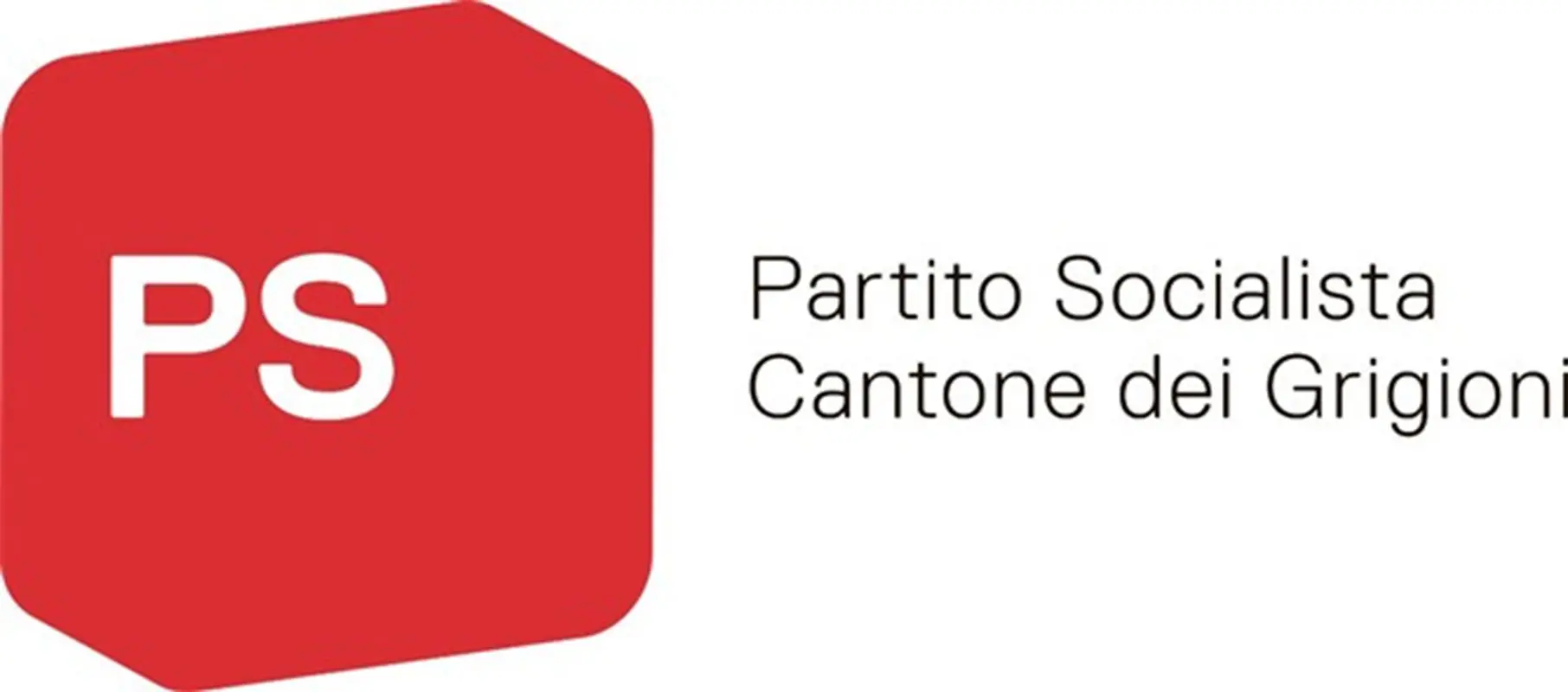 Logo del Partito Socialista del Cantone dei Grigioni con un design semplice in rosso e bianco.