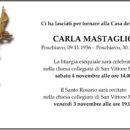 Annuncio funebre Carla Mastaglio