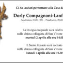 Annuncio funebre Dorly Compagnoni-Lanfranchi